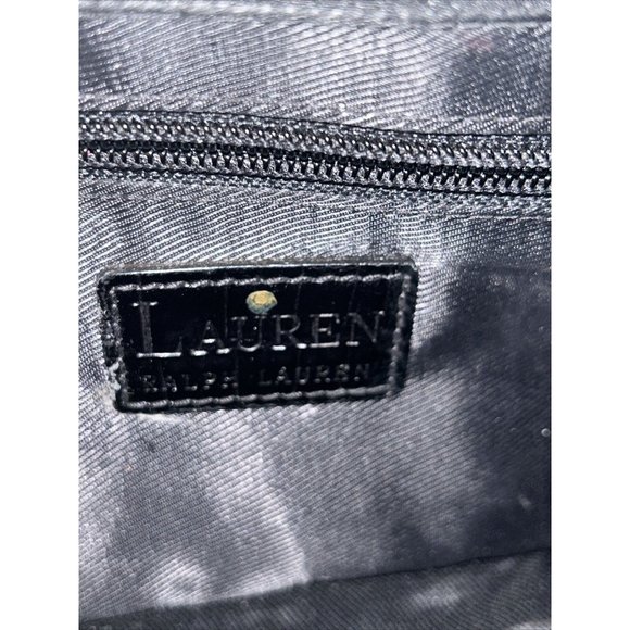 Lauren Ralph Lauren Vintage Black Nylon Baguette Bag With Shoulder Strap - Picture 14 of 16